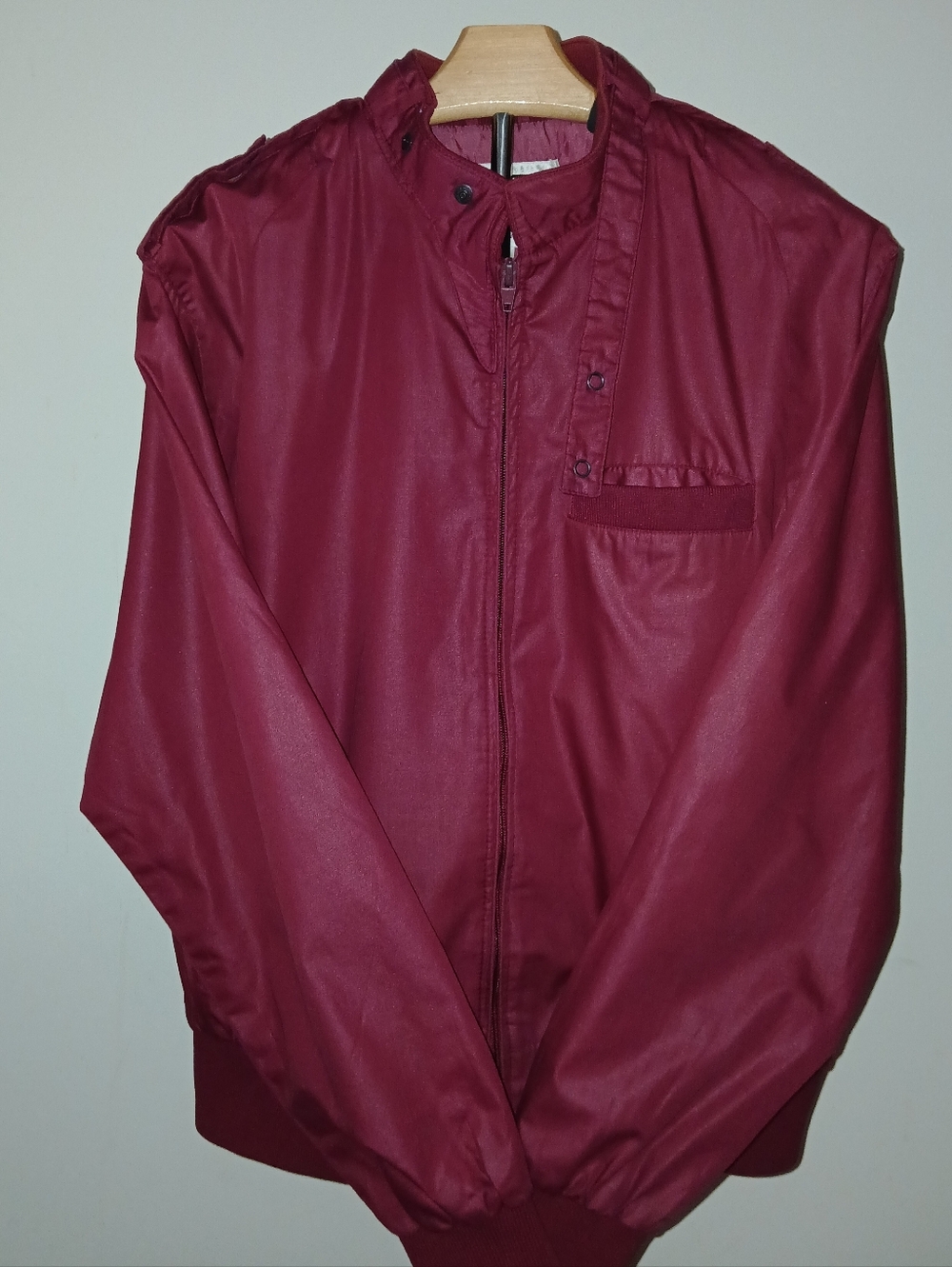 Men's Maroon Lightweight Bomber Jacket